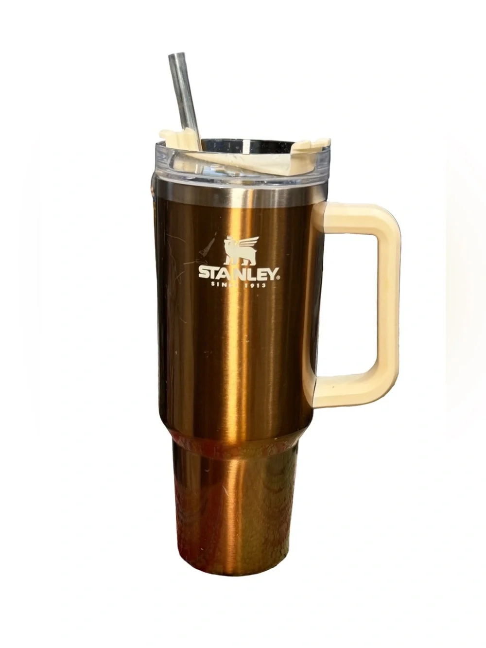 🥉Stanley Metallic GOLD/Bronze insulated Tumbler with Handle 40oz - Picture 1 of 9
